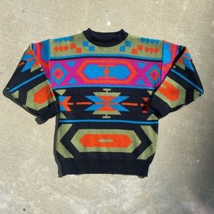 Vintage 90s amilano Aztec knit sweater
